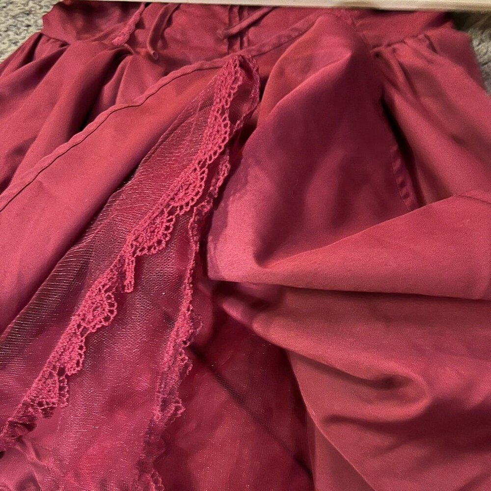 Shein Womens L Red Party Summer Dress Tulle Lined Elastic Bodice Used - Picture 5 of 13